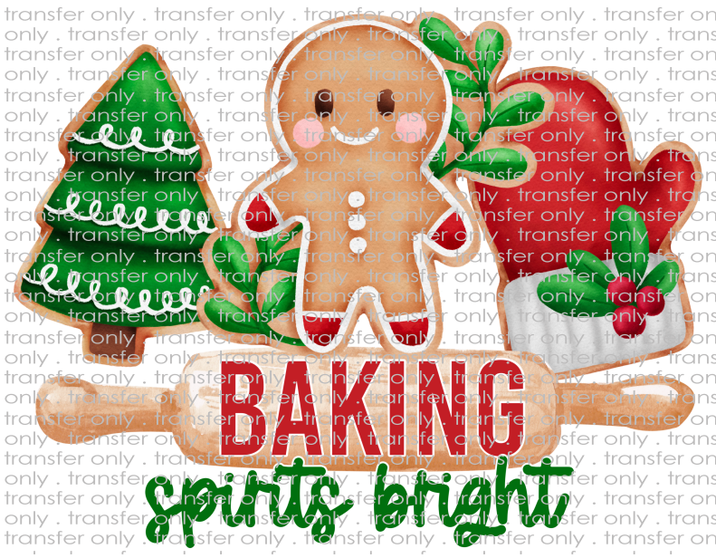Baking Spirits Bright - Waterslide, Sublimation Transfers