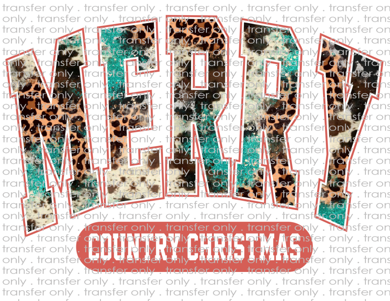 Country Christmas - Waterslide, Sublimation Transfers