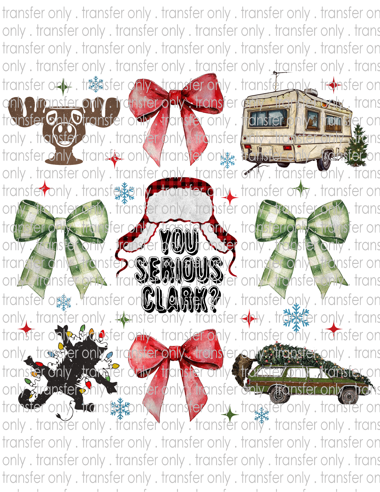 Christmas Movie Coquette - Waterslide, Sublimation Transfers