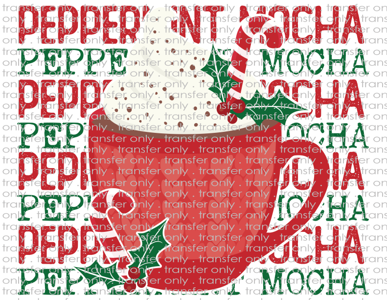 Peppermint Mocha - Waterslide, Sublimation Transfers