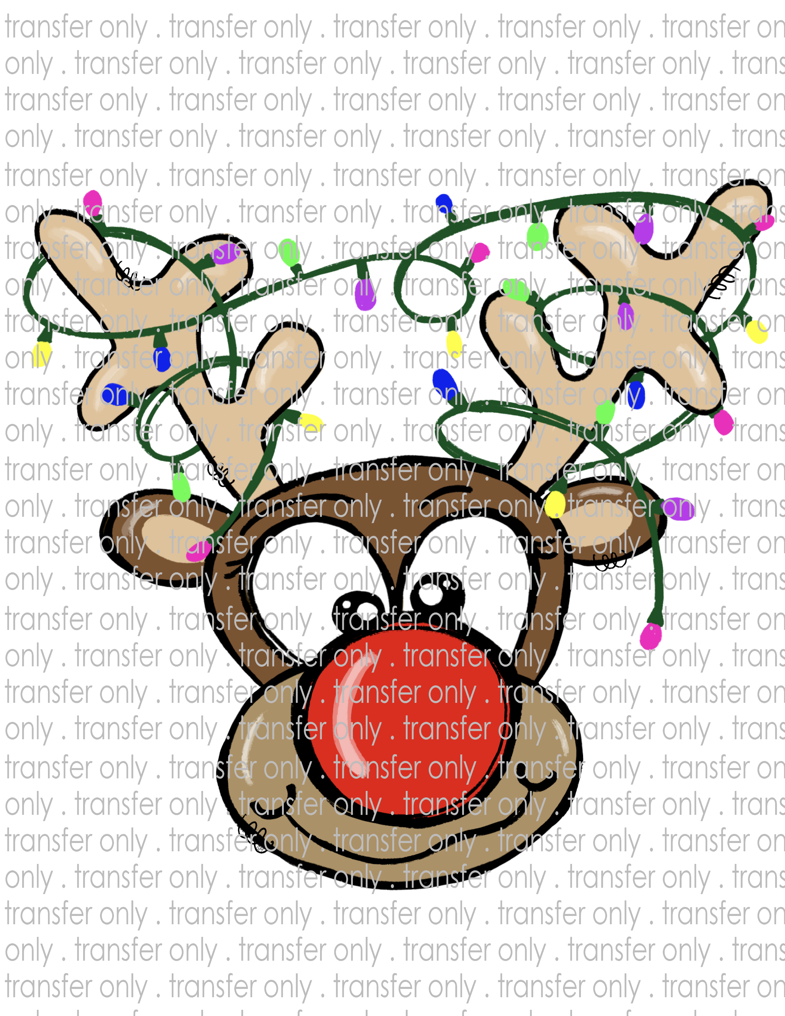 Tangled Reindeer - Waterslide, Sublimation Transfers