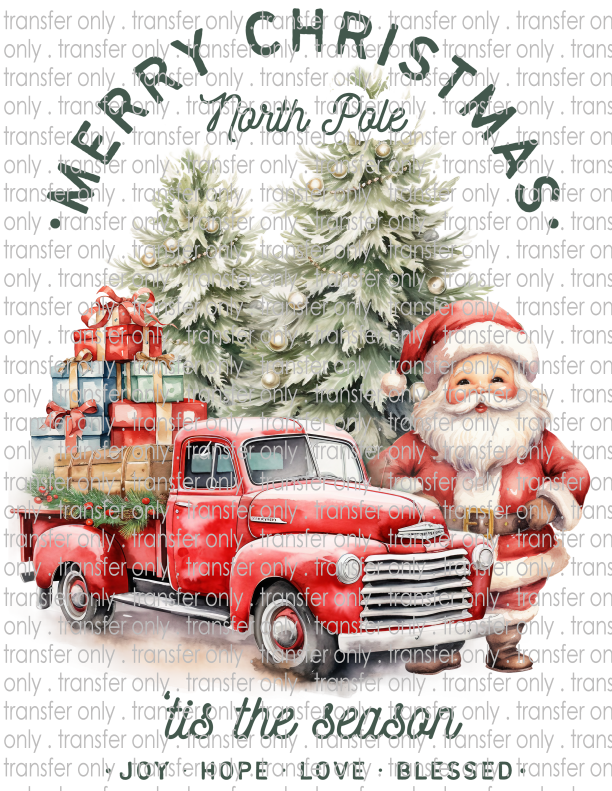 Merry Christmas - Waterslide, Sublimation Transfers