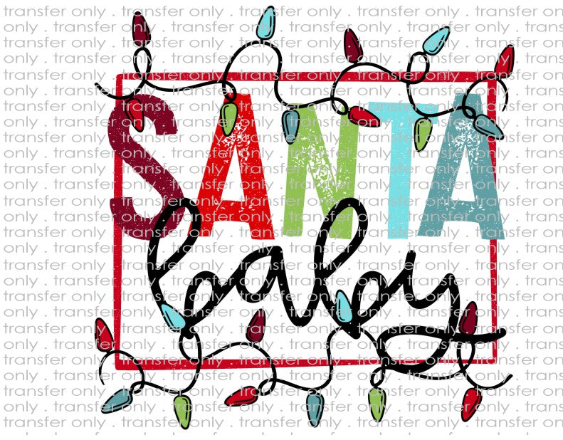 Santa Baby - Waterslide, Sublimation Transfers