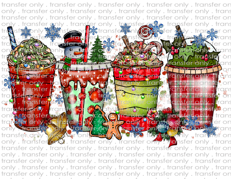 Christmas Coffees - Waterslide, Sublimation Transfers
