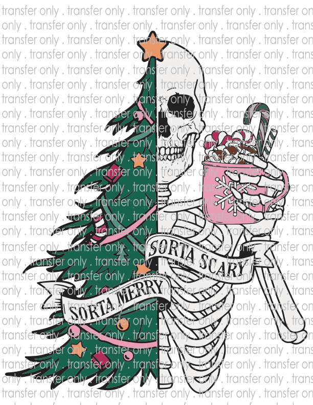 Sorta Merry Sorta Scary - Waterslide, Sublimation Transfers