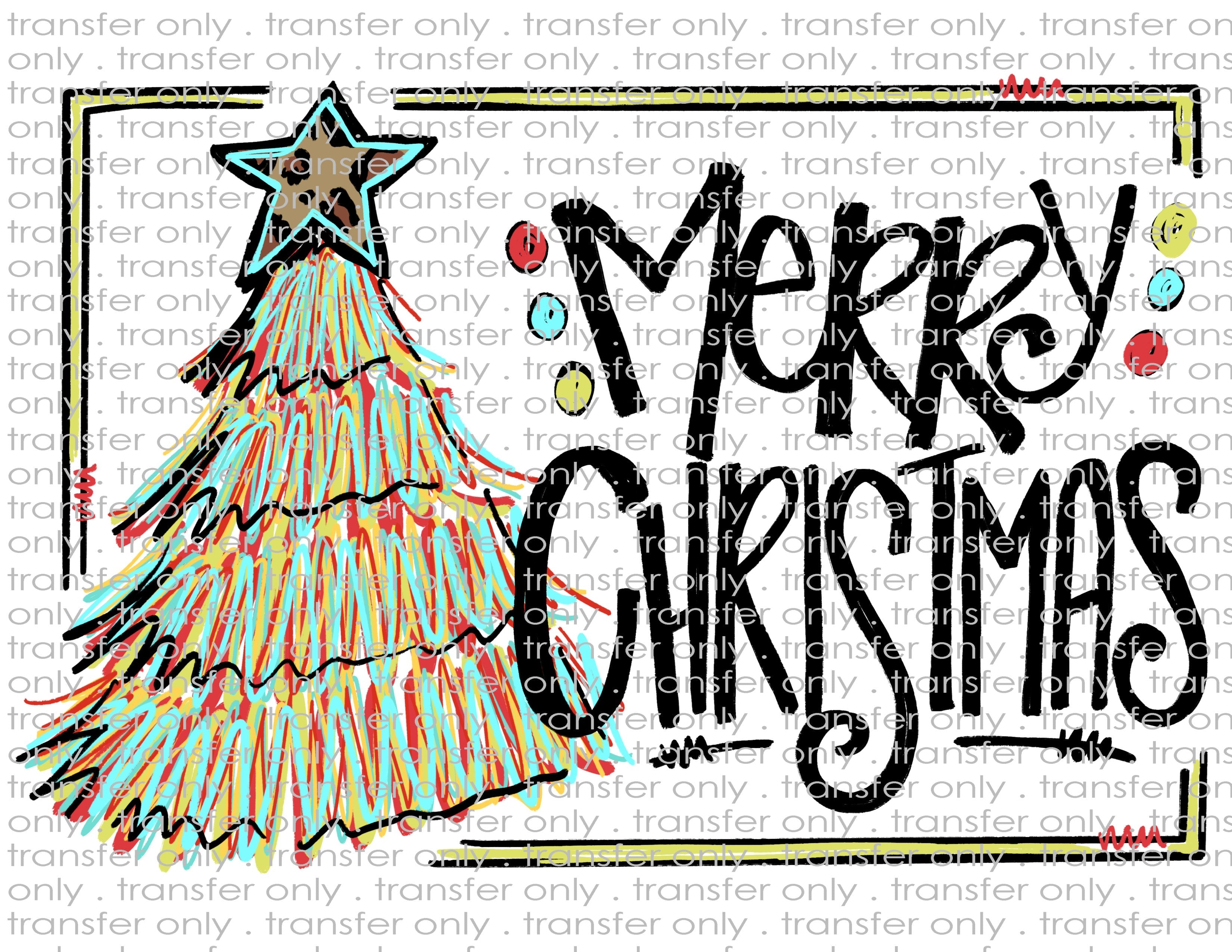 Merry Christmas - Waterslide, Sublimation Transfers