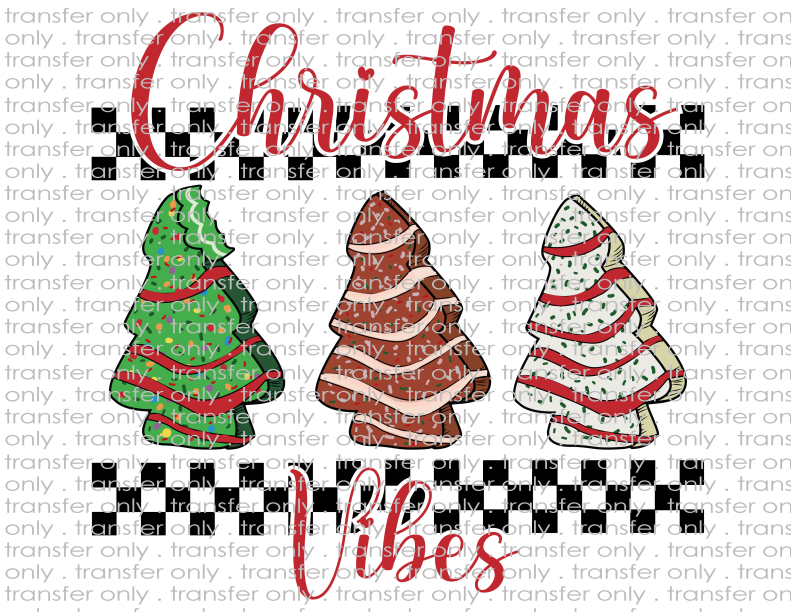 Christmas Vibes - Waterslide, Sublimation Transfers