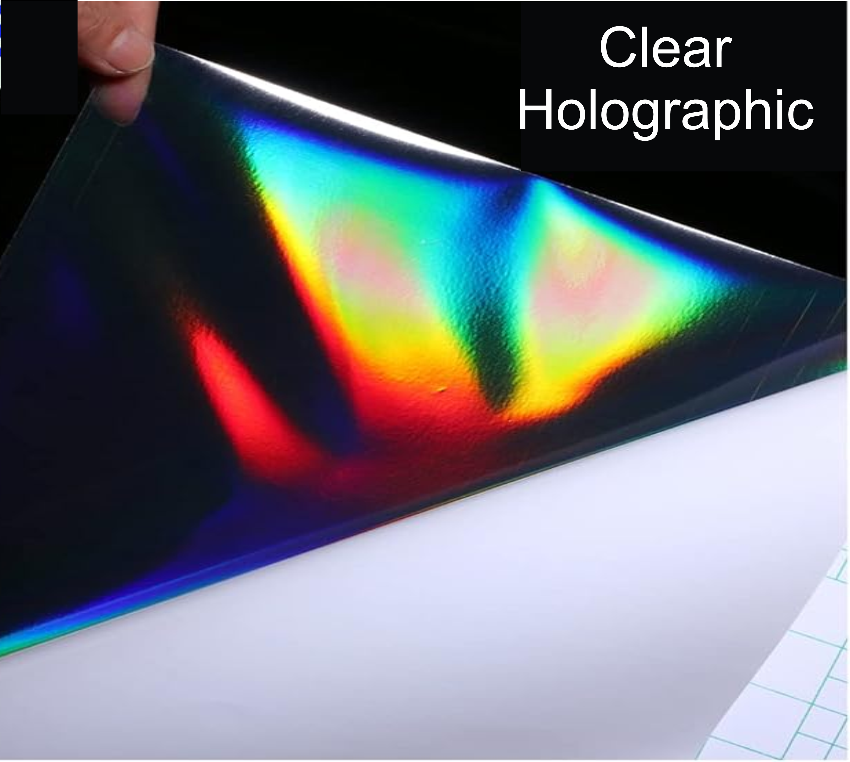 Clear & Holographic - Laminate Film Overlay Sheet