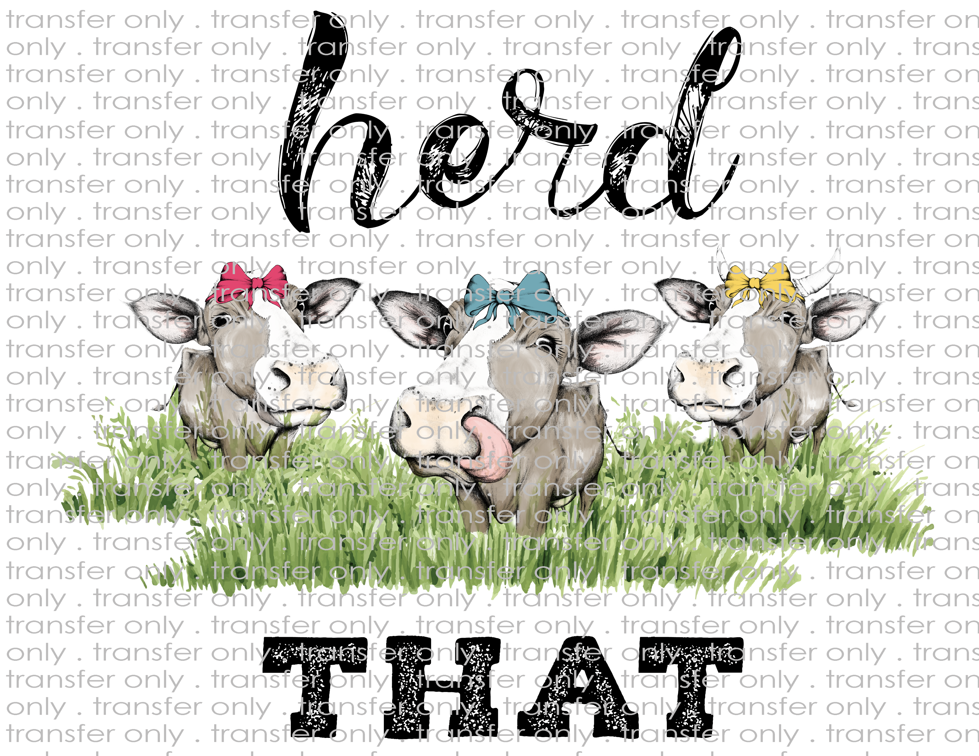 Country Cow - Waterslide, Sublimation Transfers