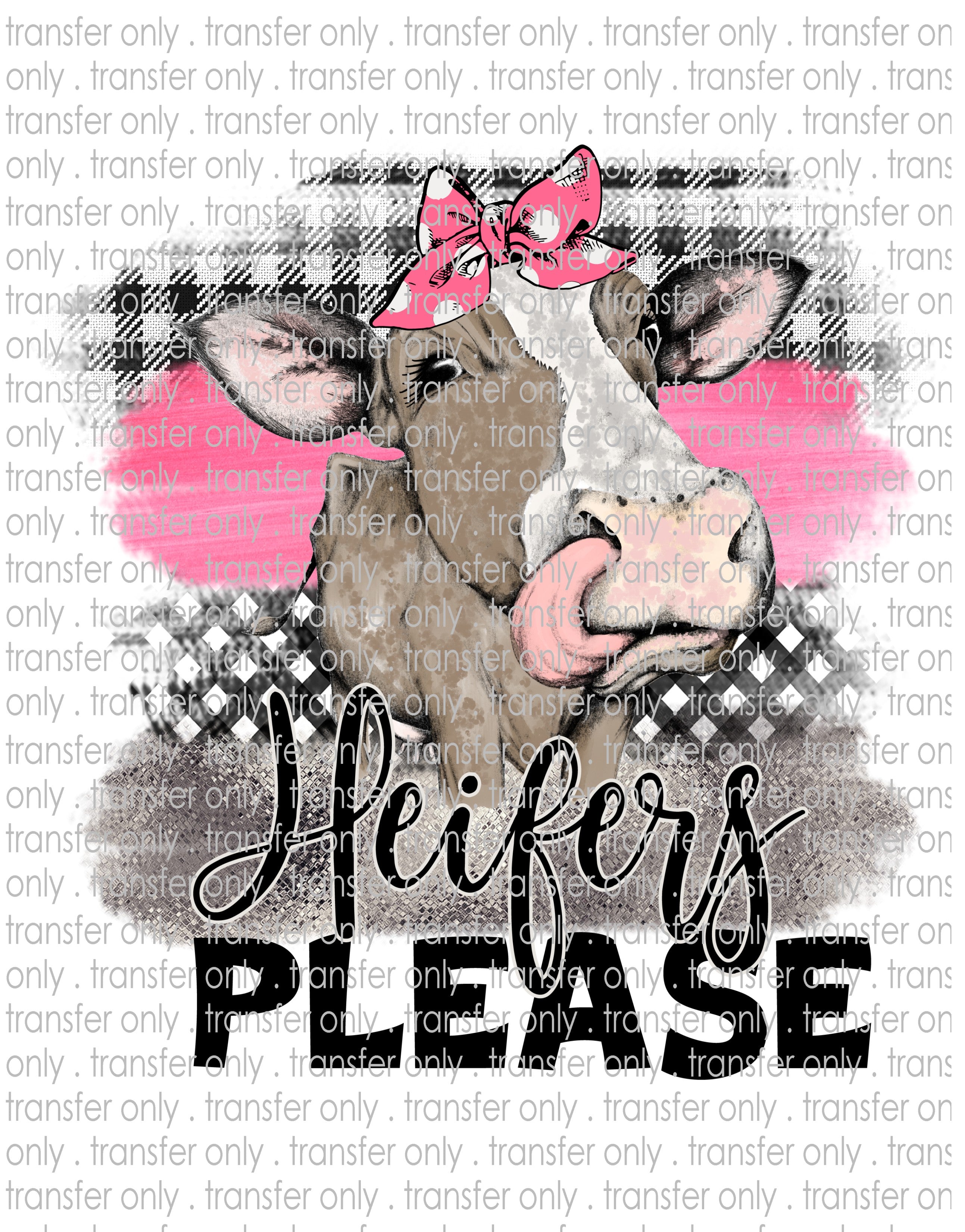 Waterslide, Sublimation Transfers - Country Cow Heifer