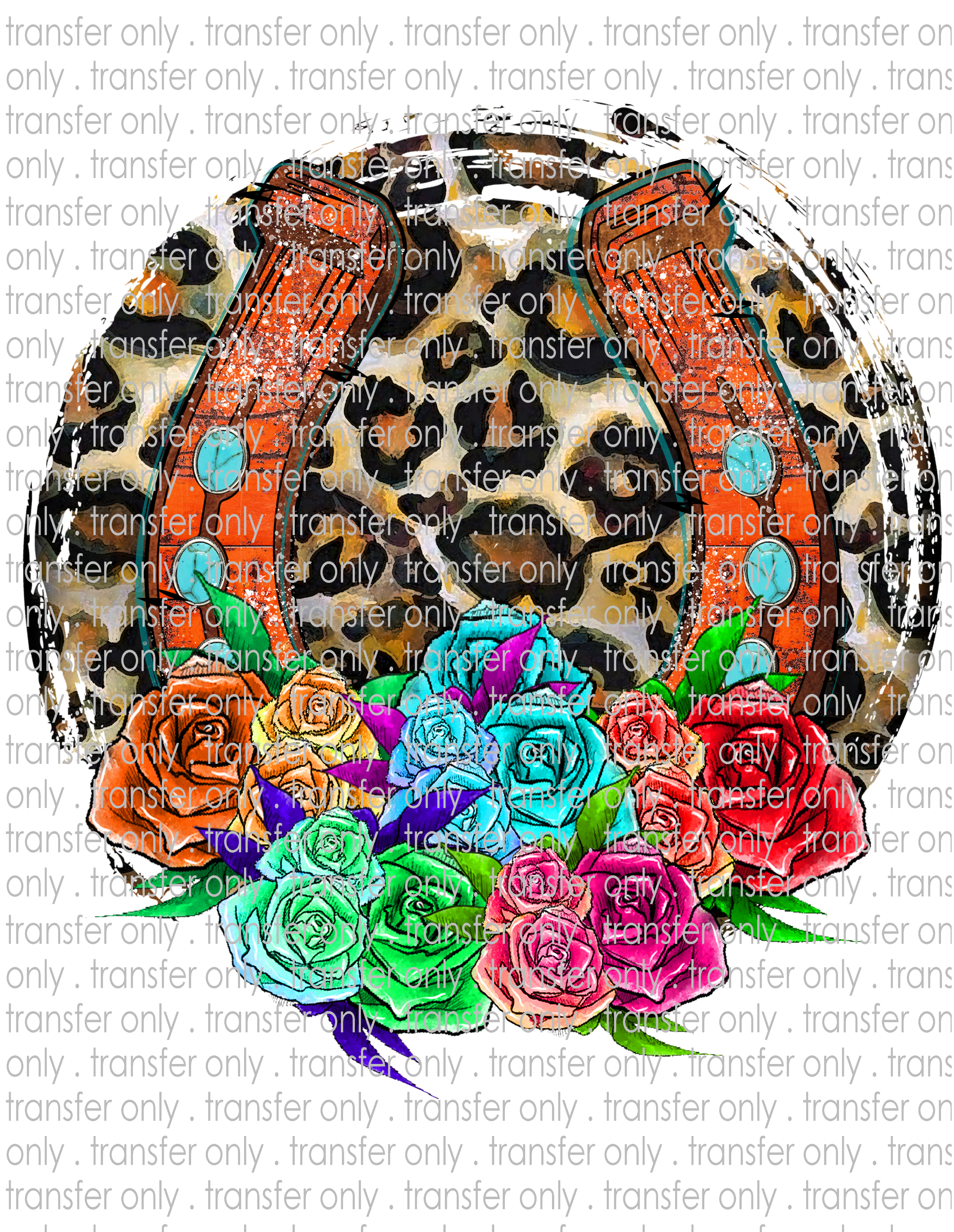 Country Horseshoe - Waterslide, Sublimation Transfers