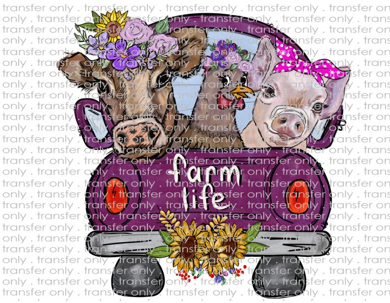 Farm Life Animals - Waterslide, Sublimation Transfers