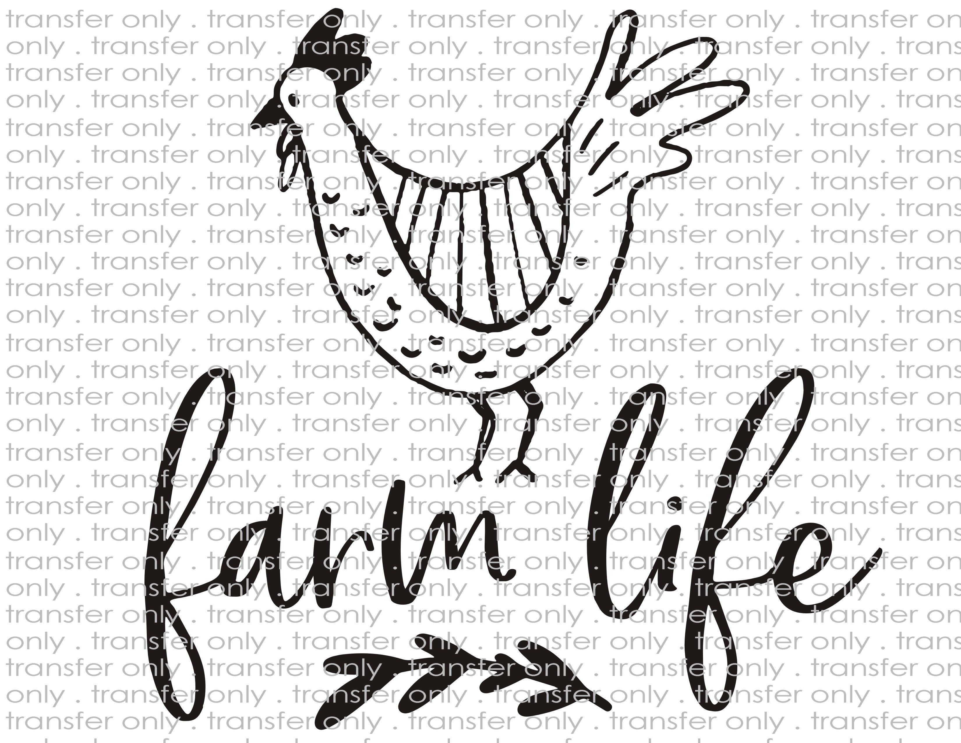 Farm Life Chicken - Waterslide, Sublimation Transfers