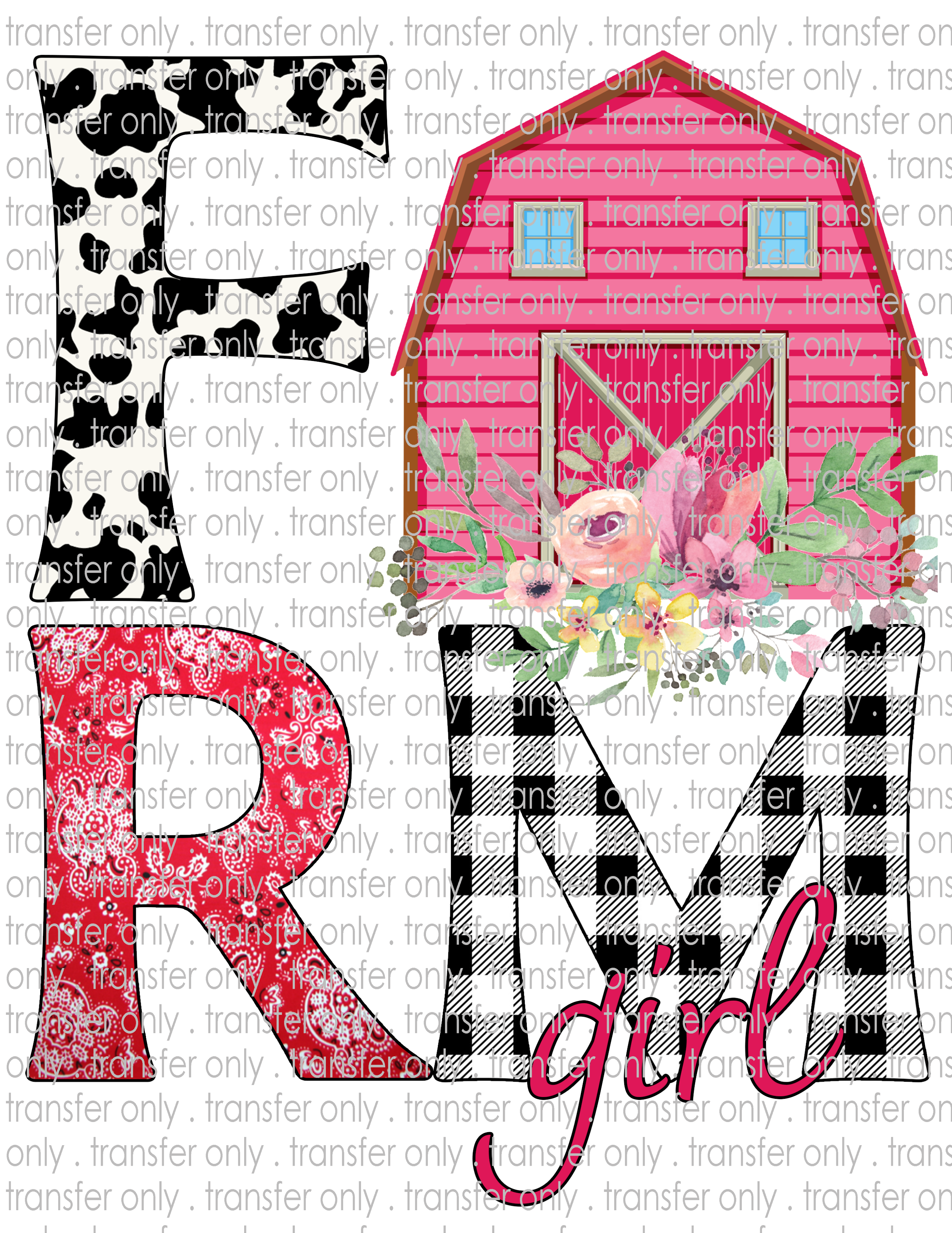 Farm Girl - Waterslide, Sublimation Transfers