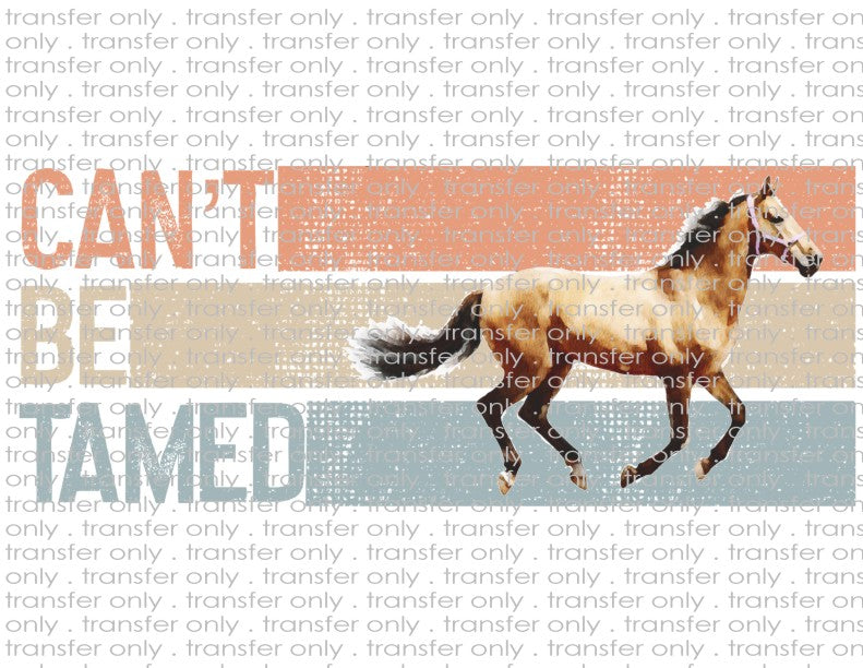 Can't Be Tamed - Waterslide, Sublimation Transfers