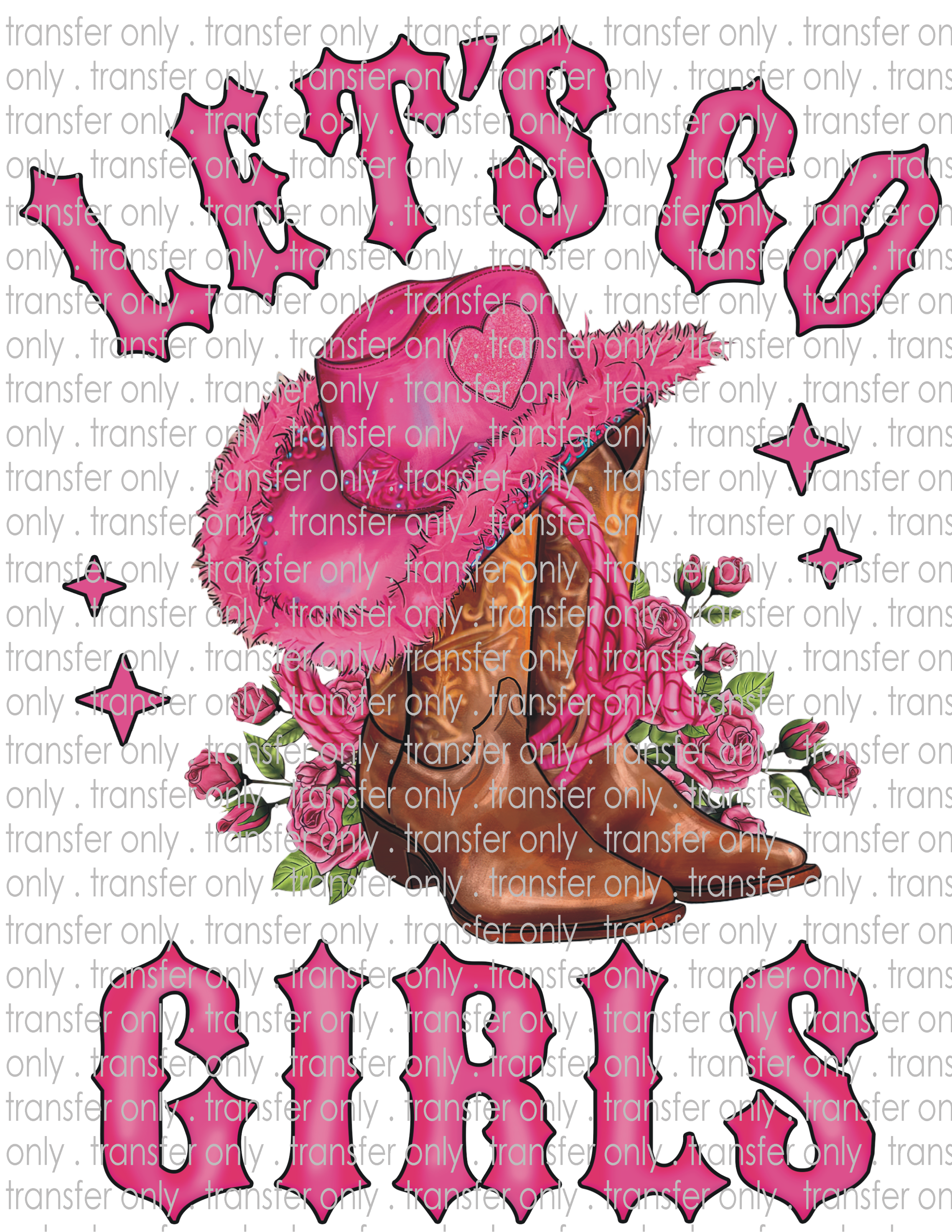 Country Music - Waterslide, Sublimation Transfers