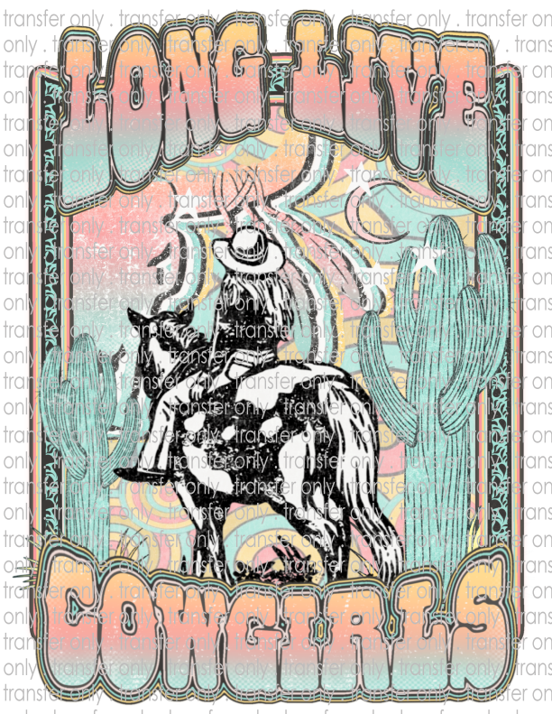 Long Live Cowgirls - Waterslide, Sublimation Transfers