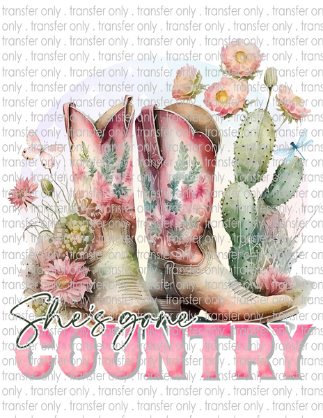 She's Gone Country - Waterslide, Sublimation Transfers