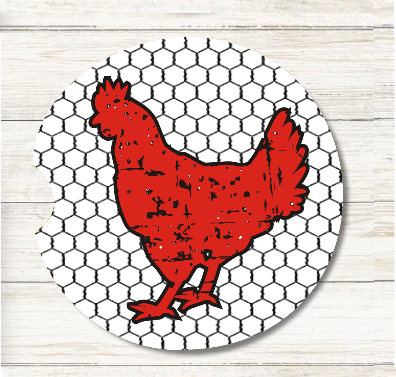 Chicken Wire - Car Coaster & Keychain Transfer