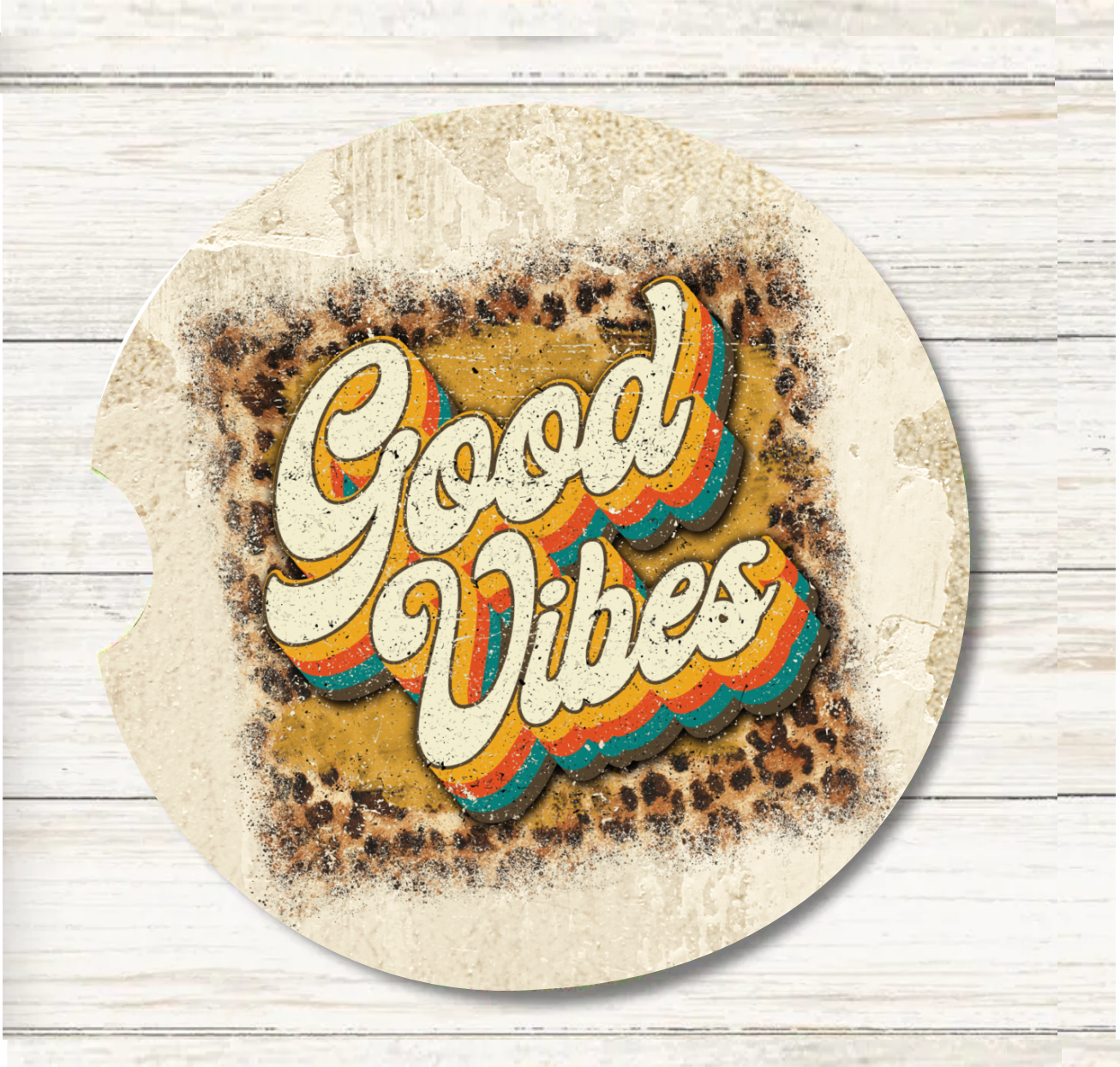 Boho Good Vibes - Car Coaster Transfer