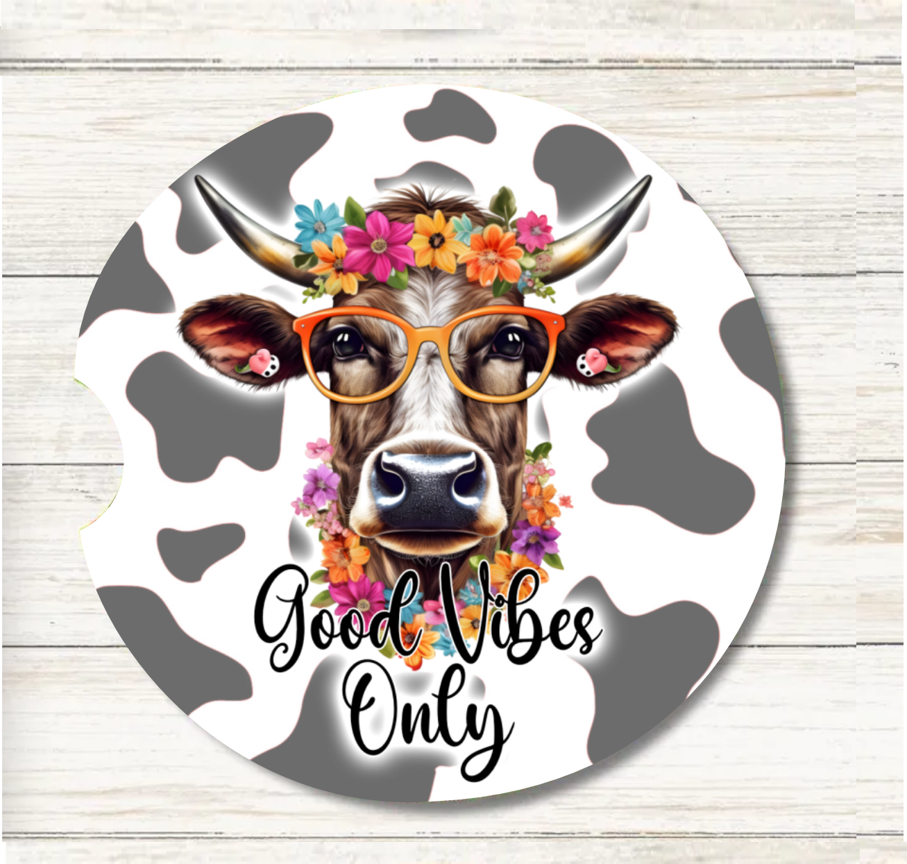 Good Vibes Only - Car Coaster & Keychain Transfer