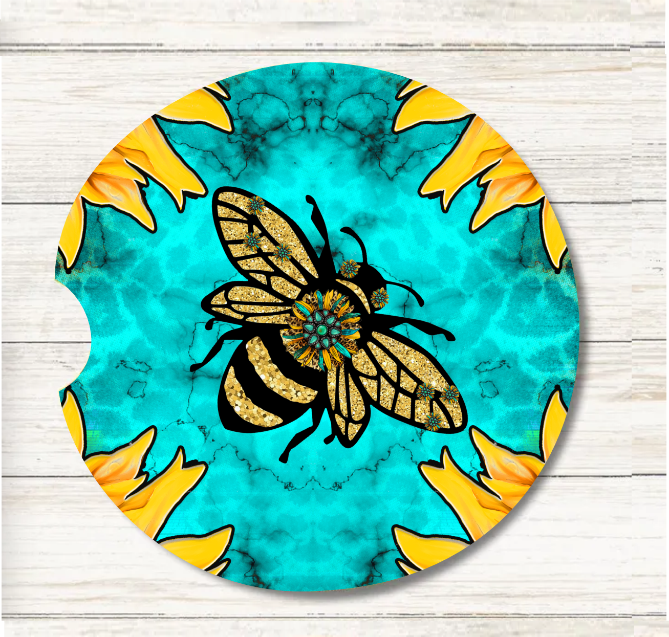 Honeybee - Car Coaster & Keychain Transfer