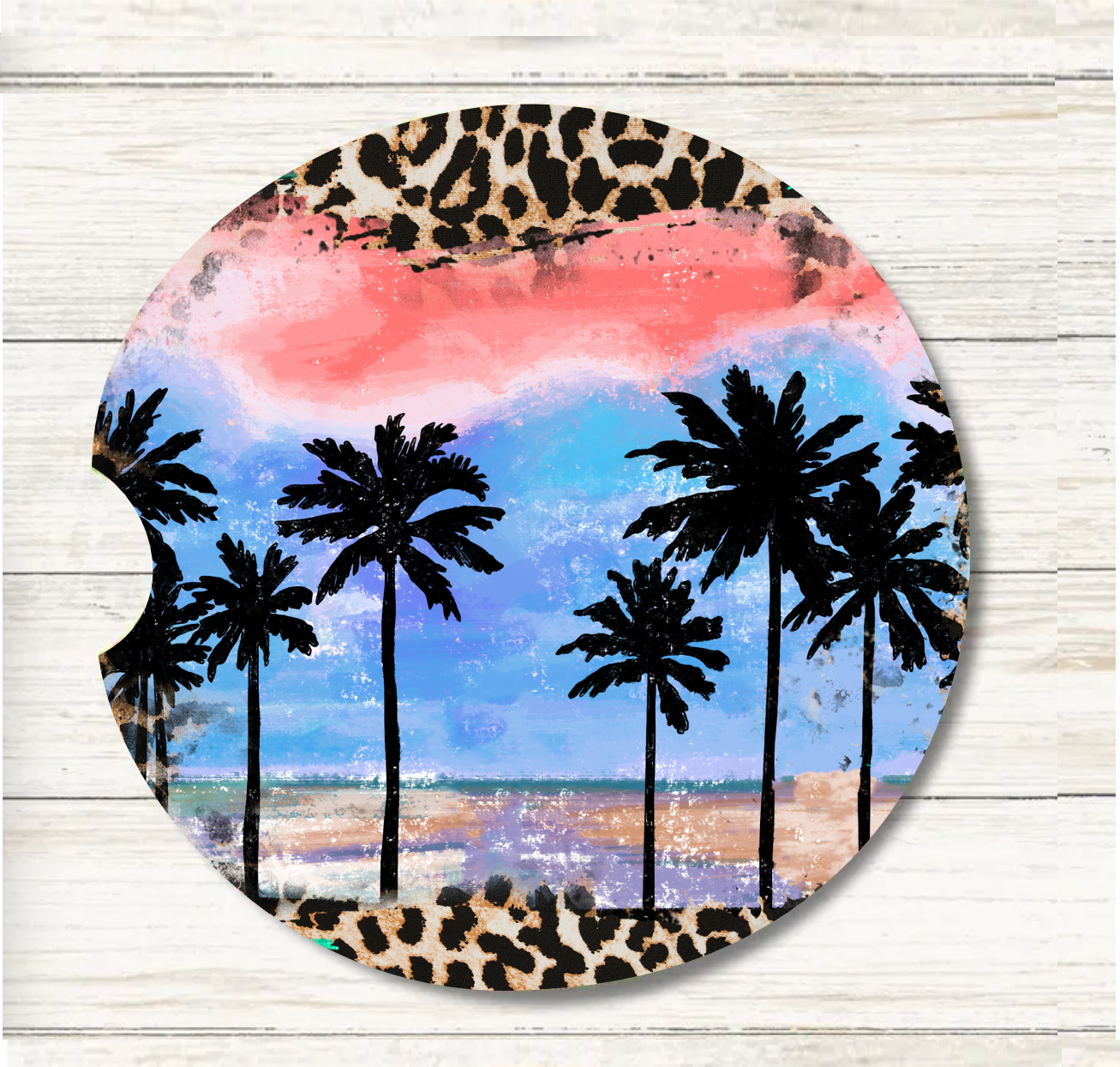 Palm Trees - Car Coaster & Keychain Transfer
