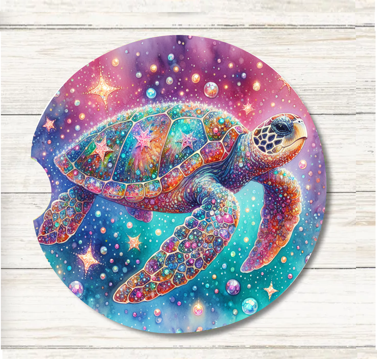 Sea Turtle - Car Coaster & Keychain Transfer