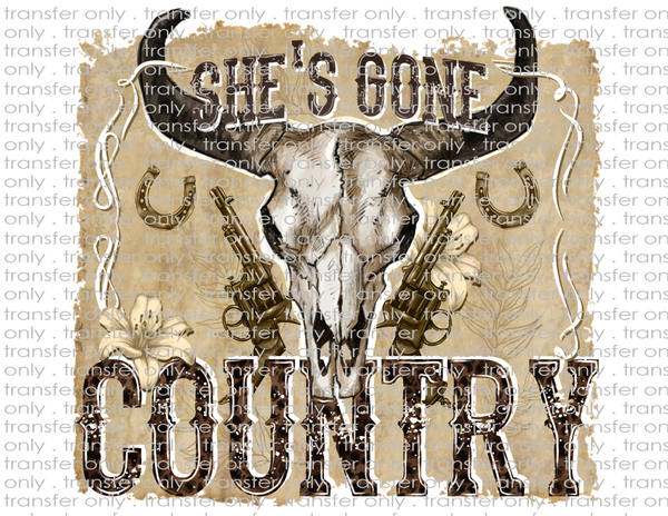 She's Gone Country - Waterslide, Sublimation Transfers