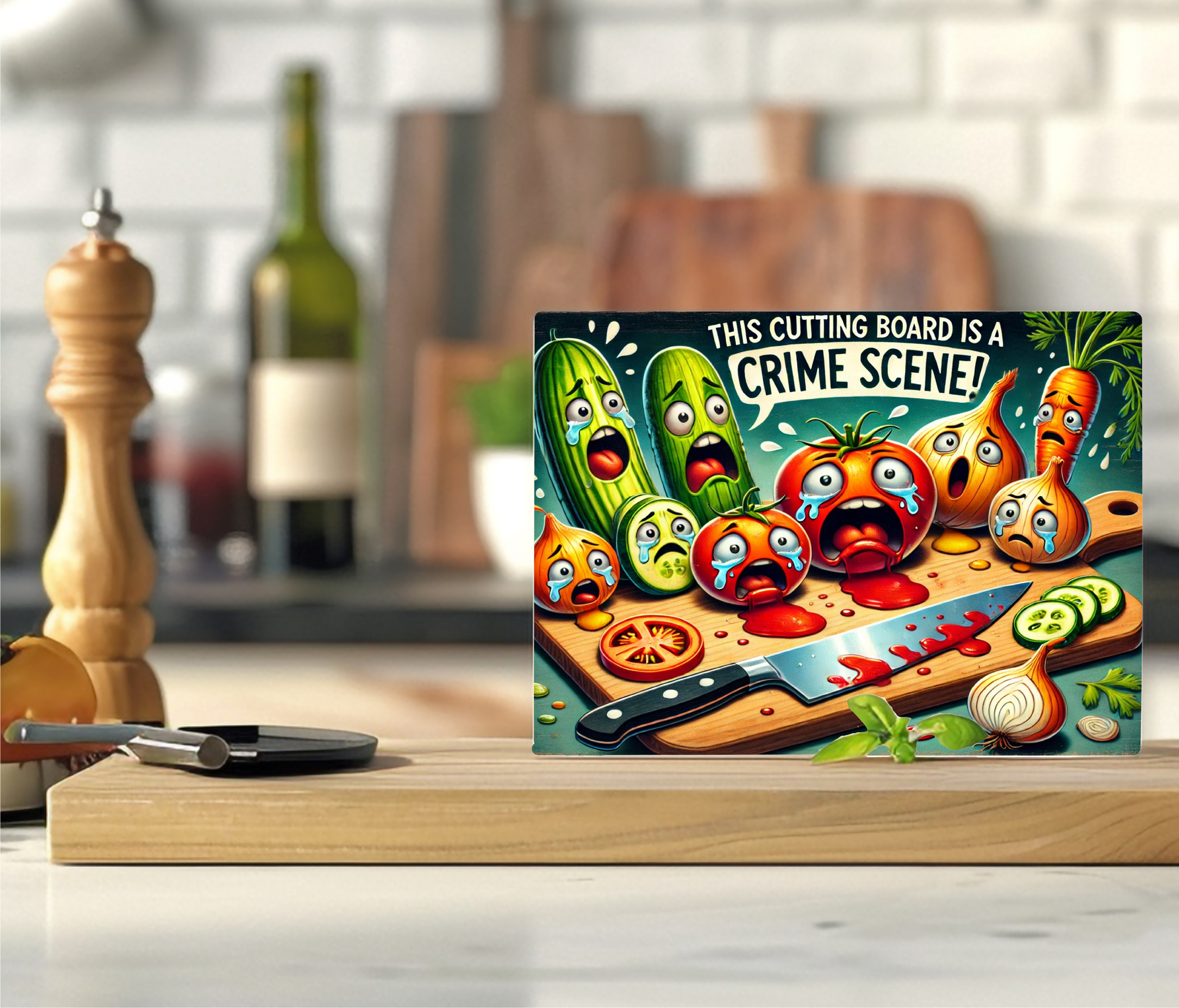 This Cutting Board Is A Crime Scene - Cutting Board - Sublimation Transfer