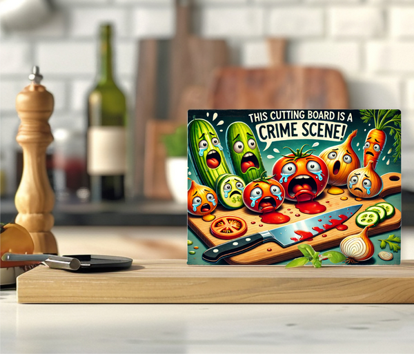 This Cutting Board Is A Crime Scene - Cutting Board - Sublimation Transfer