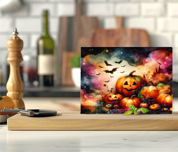 Halloween Alcohol Ink - Cutting Board - Sublimation Transfer