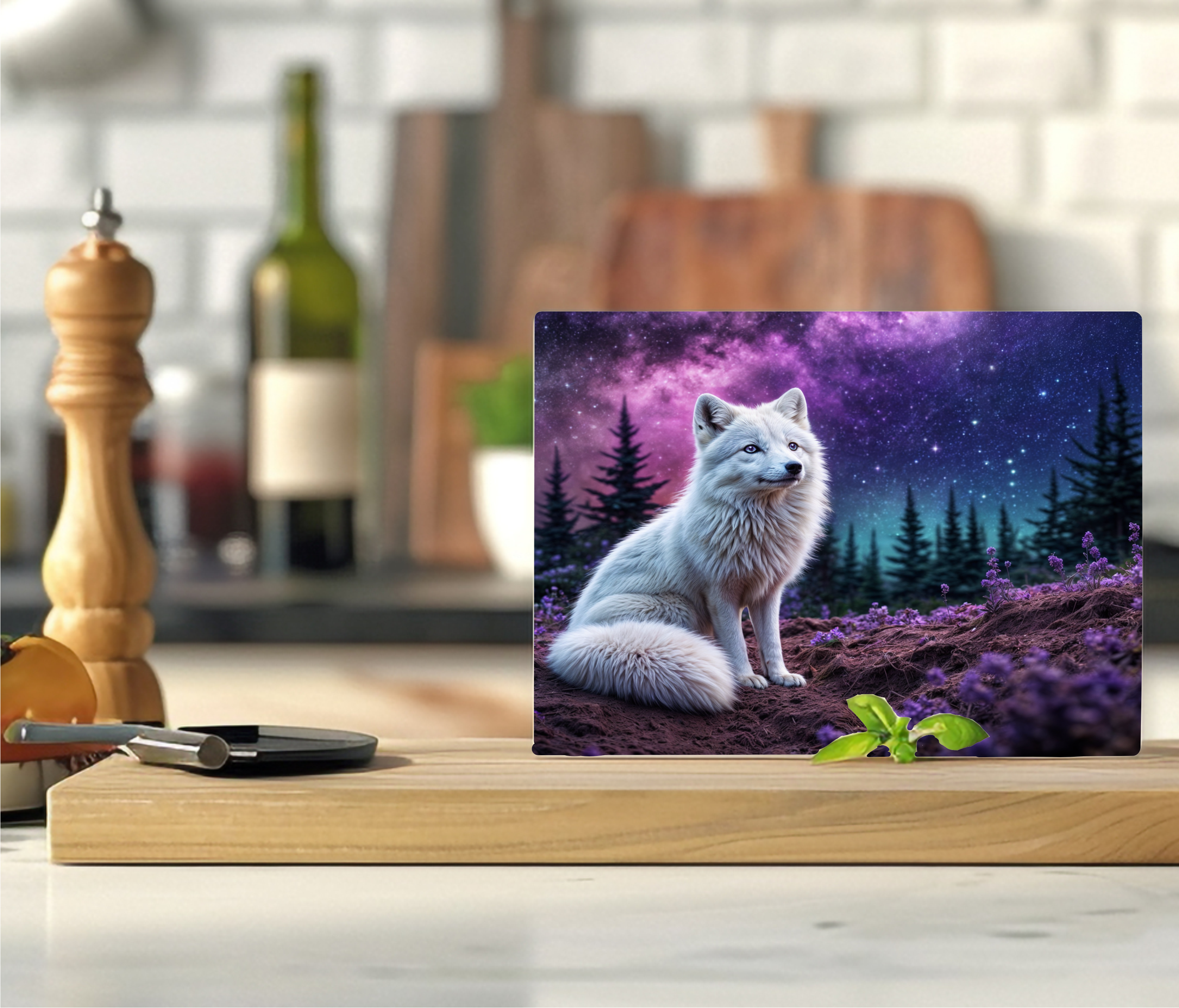 Baby Wolf - Cutting Board - Sublimation Transfer