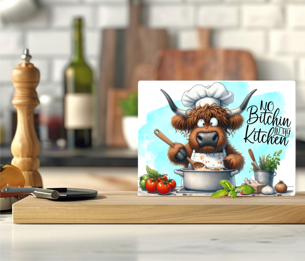 No Bitchin In My Kitchen - Cutting Board - Sublimation Transfer