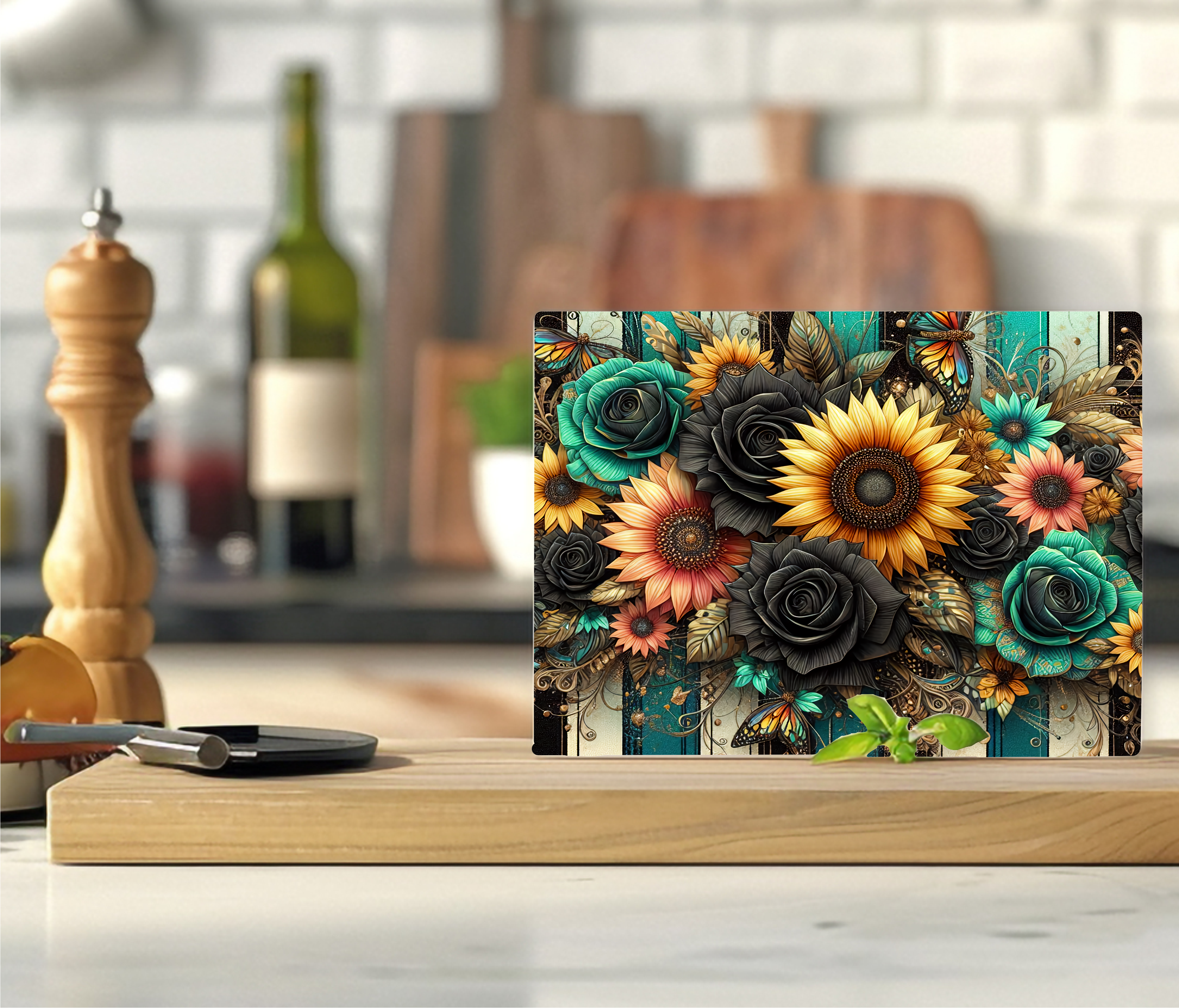 Sunflower Bouquet - Cutting Board - Sublimation Transfer