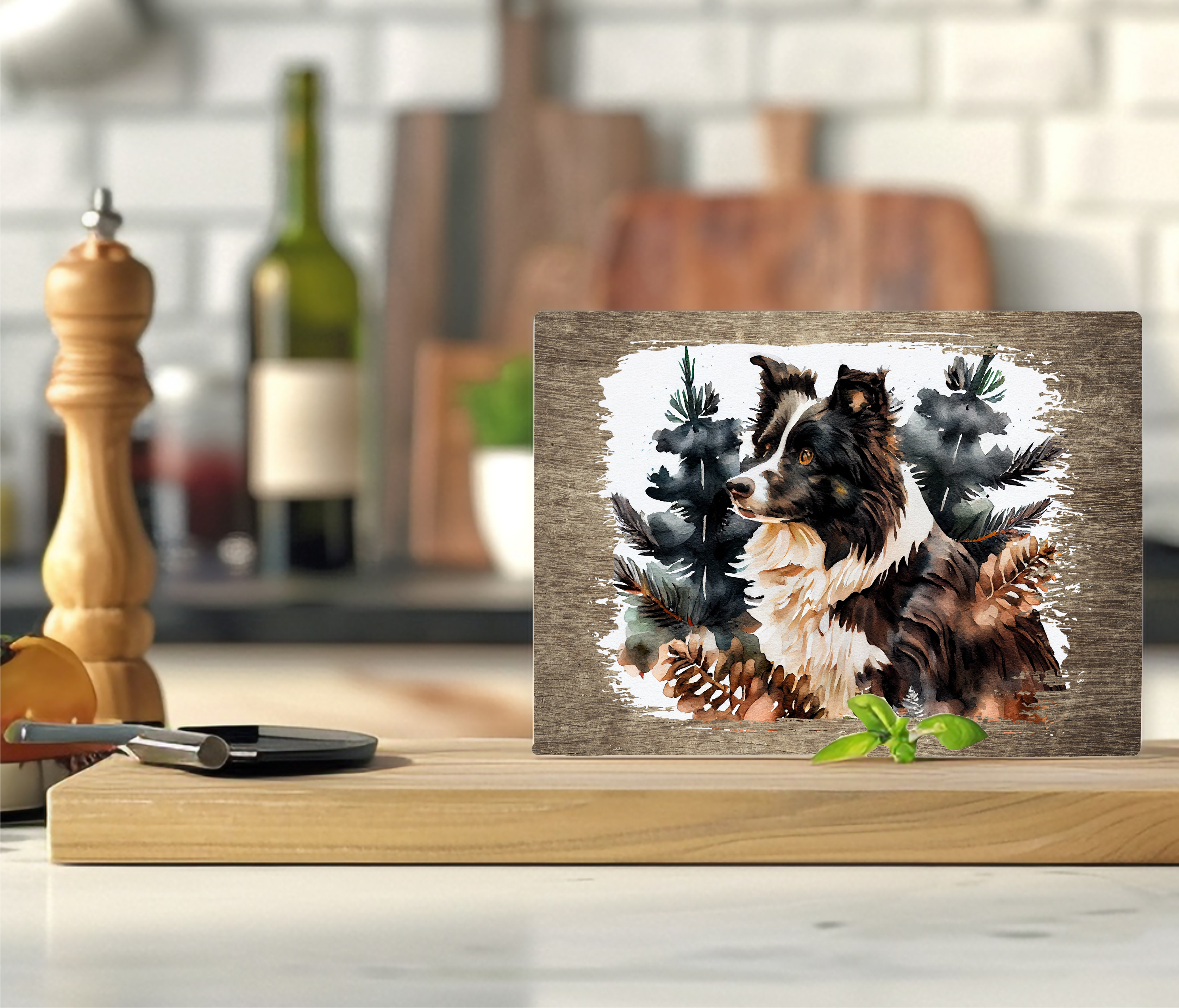 Border Collie - Cutting Board - Sublimation Transfer
