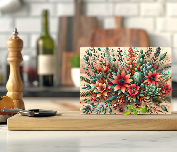 Floral Bouquet - Cutting Board - Sublimation Transfer