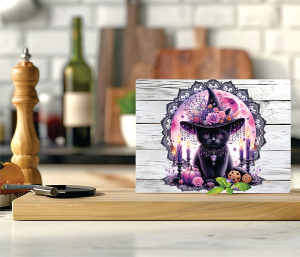 Black Cat - Cutting Board - Sublimation Transfer