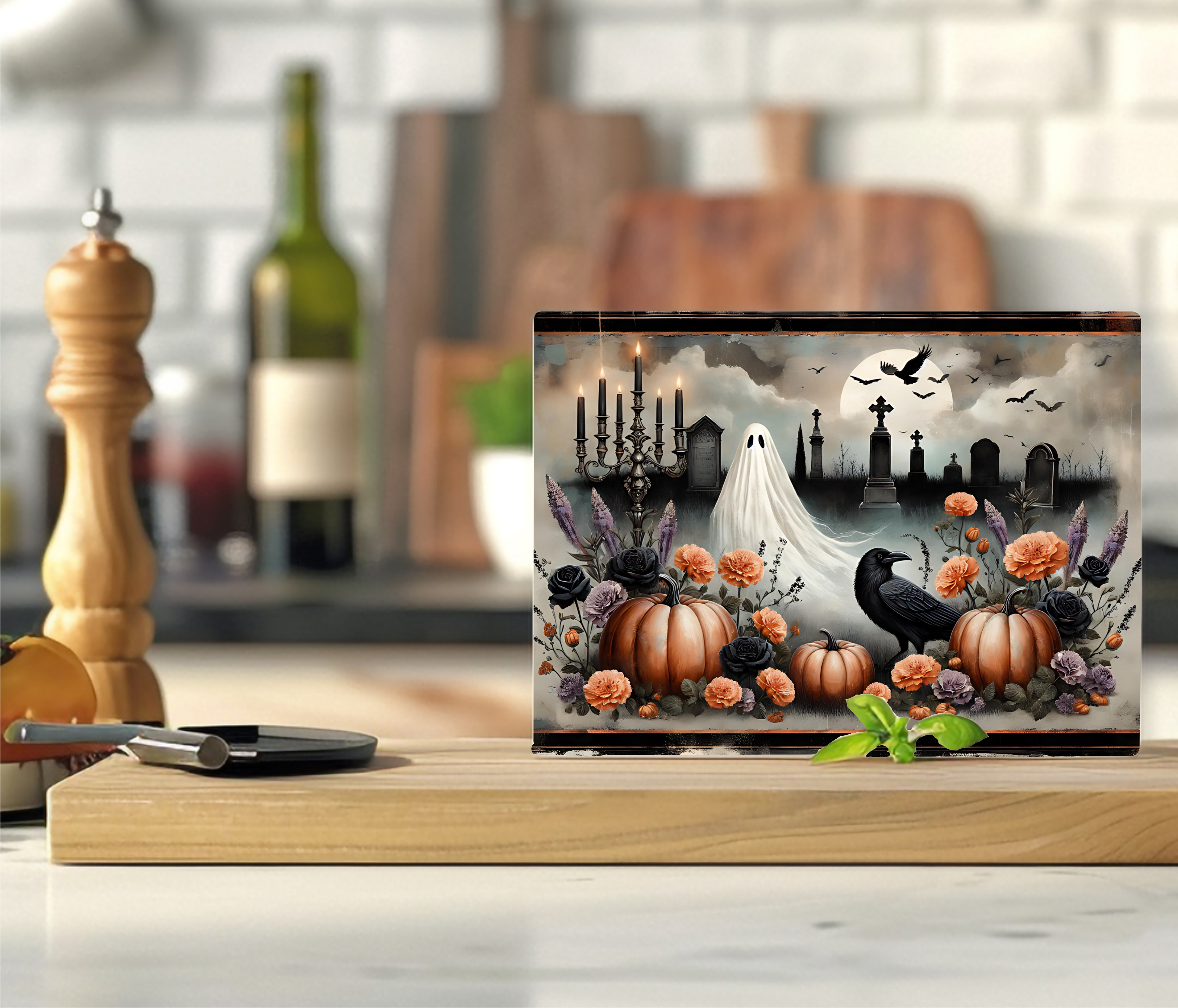 Spooky Ghost - Cutting Board - Sublimation Transfer