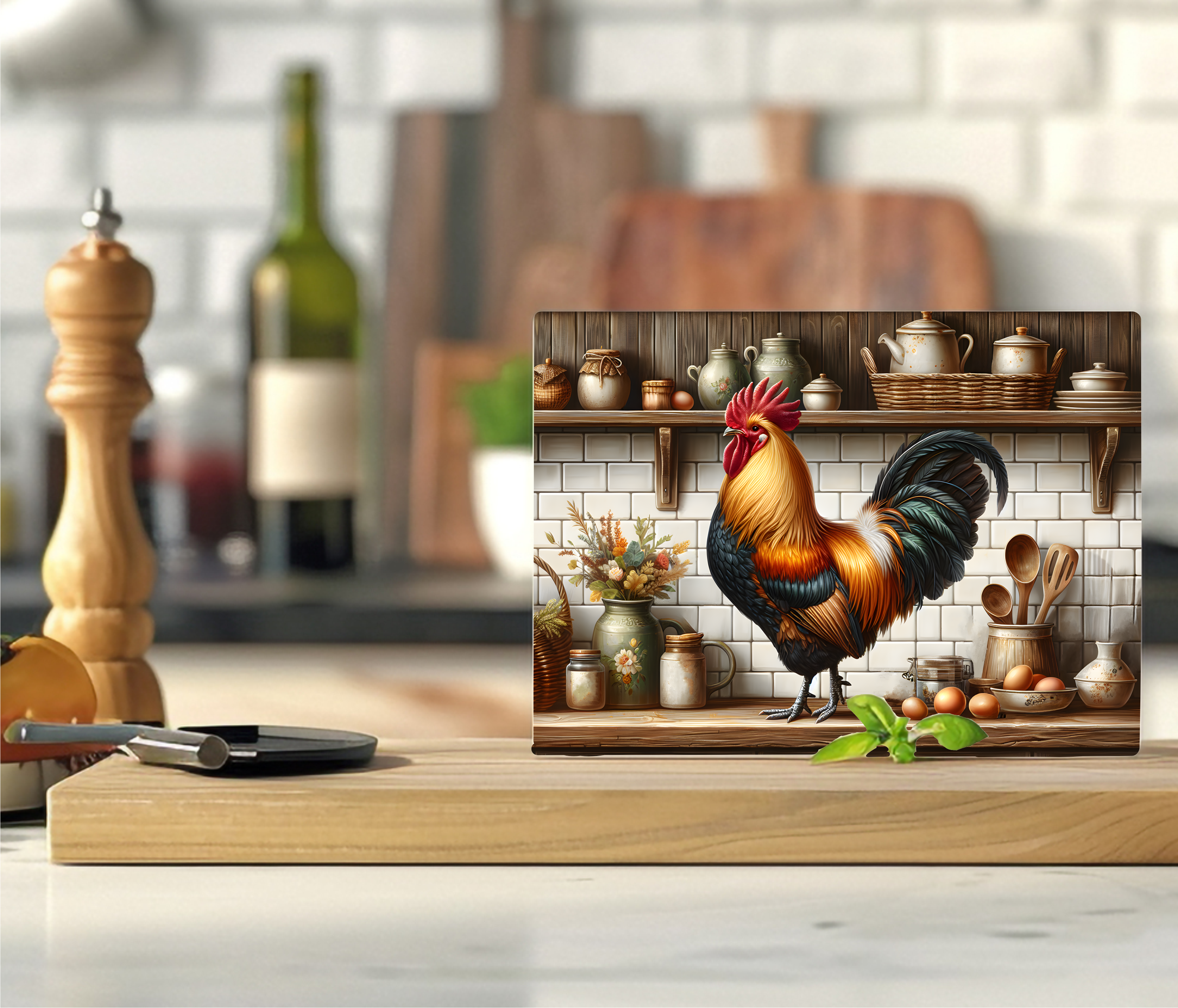 Rooster - Cutting Board - Sublimation Transfer