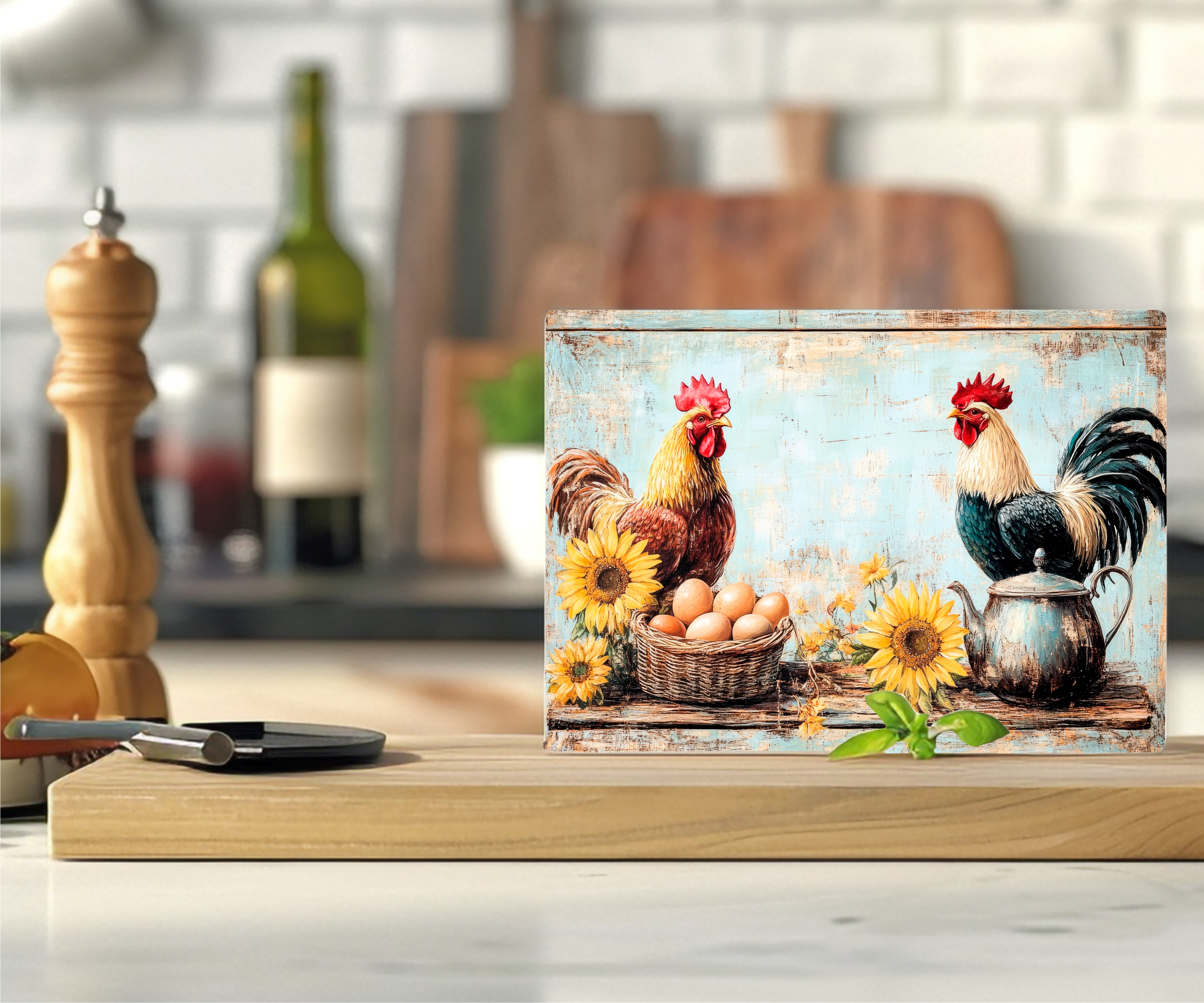 Country Chickens - Cutting Board - Sublimation Transfer