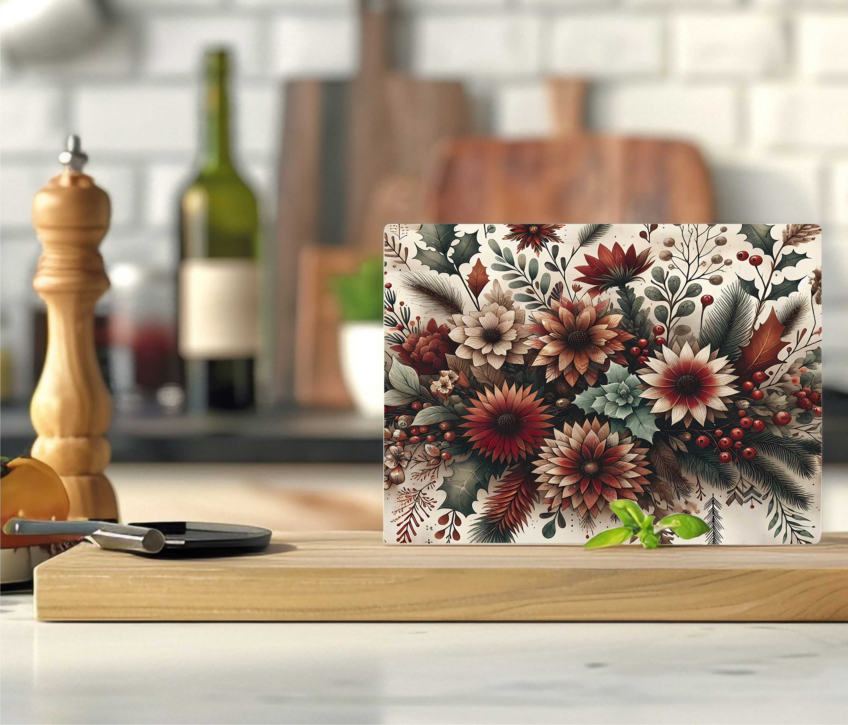 Christmas Bouquet - Cutting Board - Sublimation Transfer