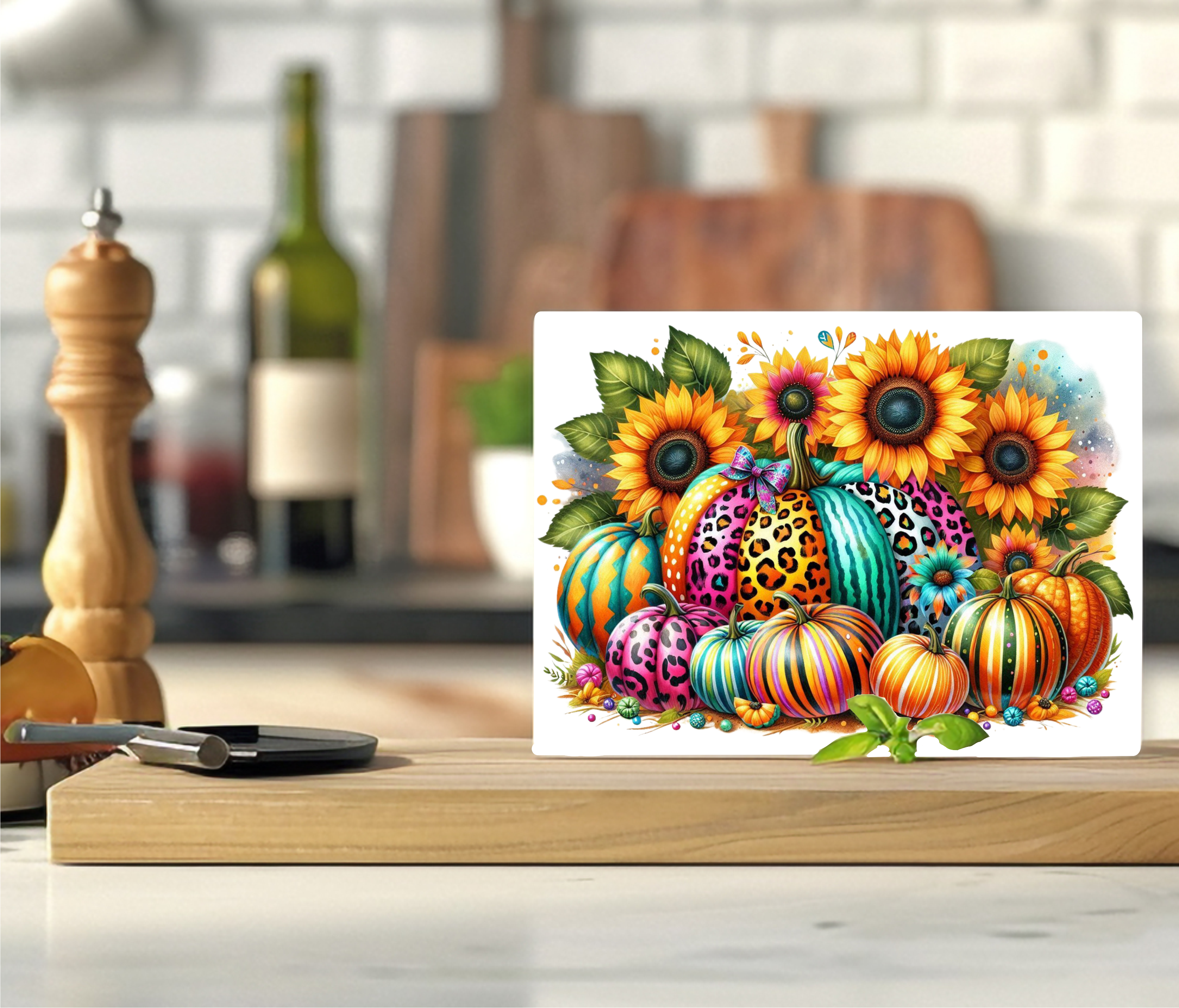 Vibrant Pumpkins - Cutting Board - Sublimation Transfer
