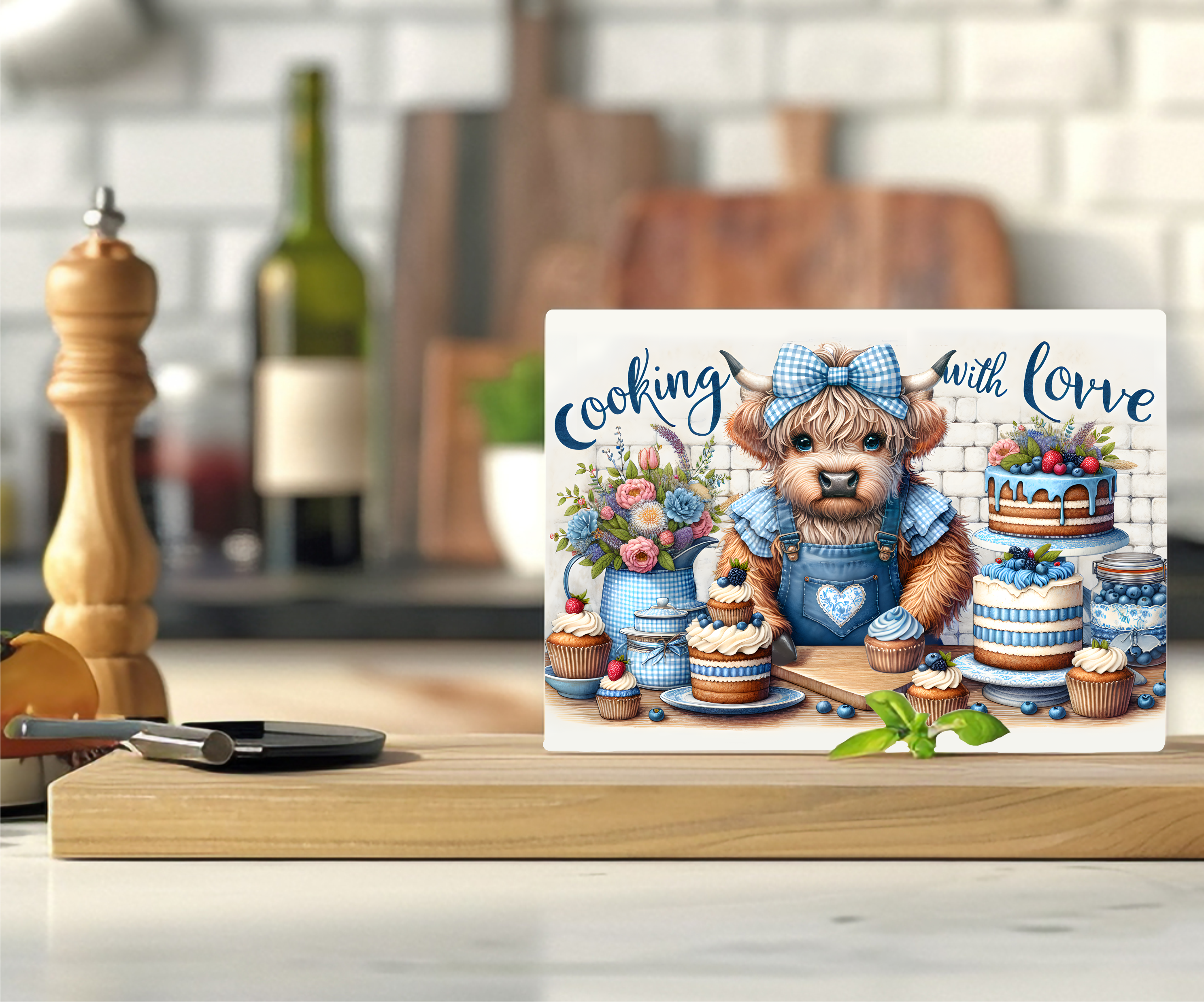 Cooking With Love - Cutting Board - Sublimation Transfer