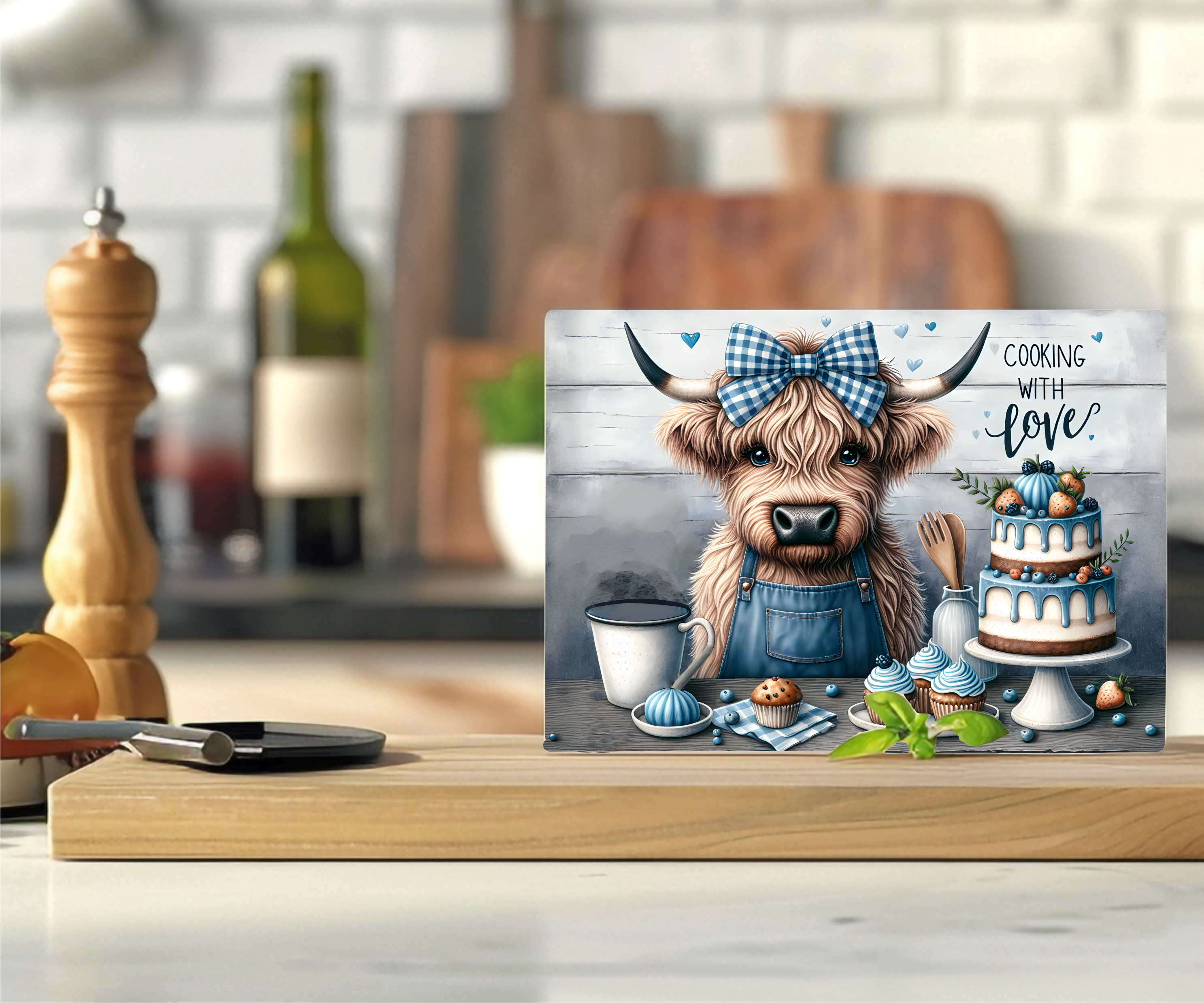 Cooking With Love - Cutting Board - Sublimation Transfer