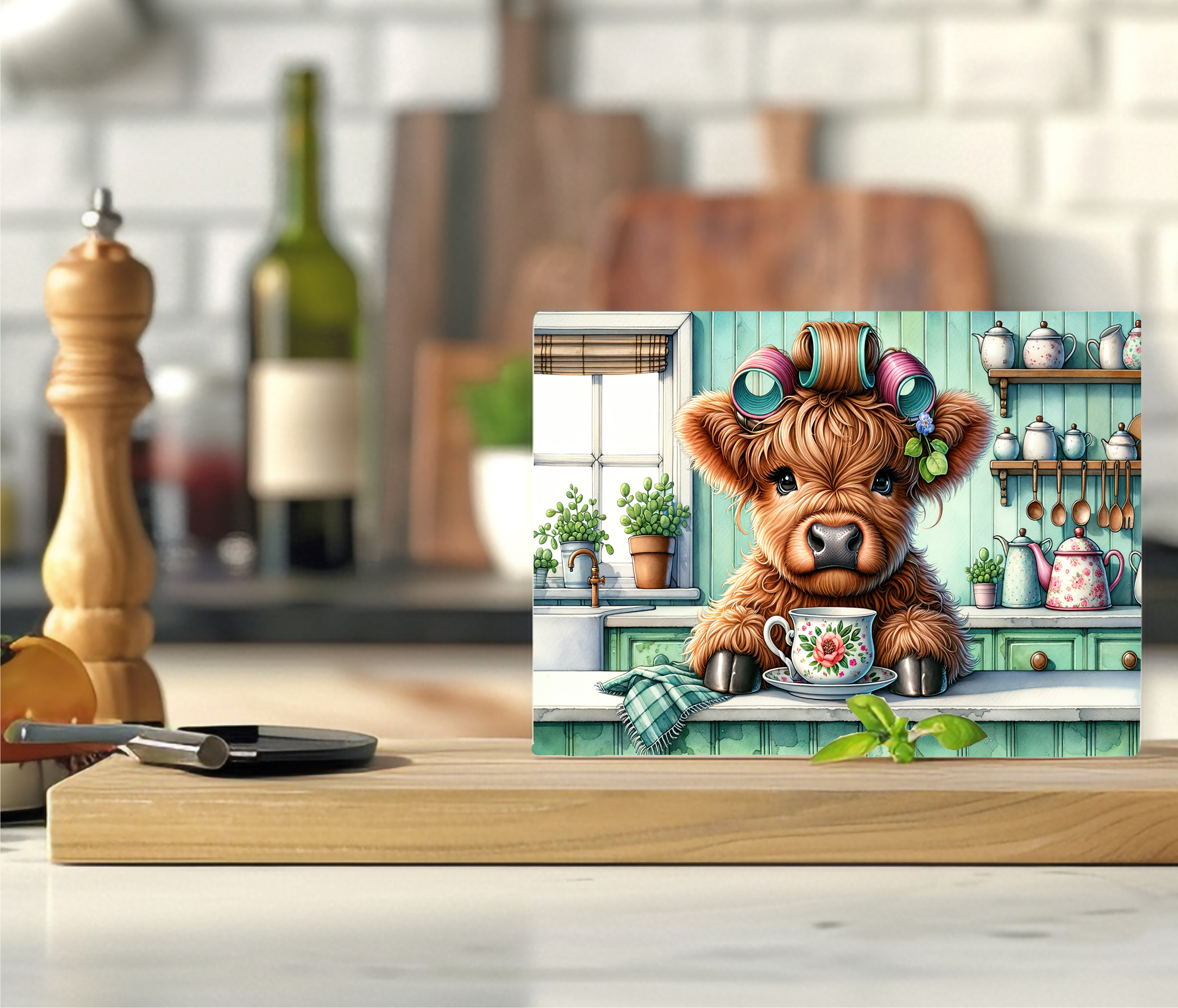 Morning Cow - Cutting Board - Sublimation Transfer