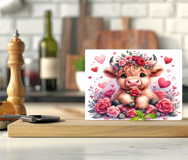 Valentine's Country Cow - Cutting Board - Sublimation Transfer