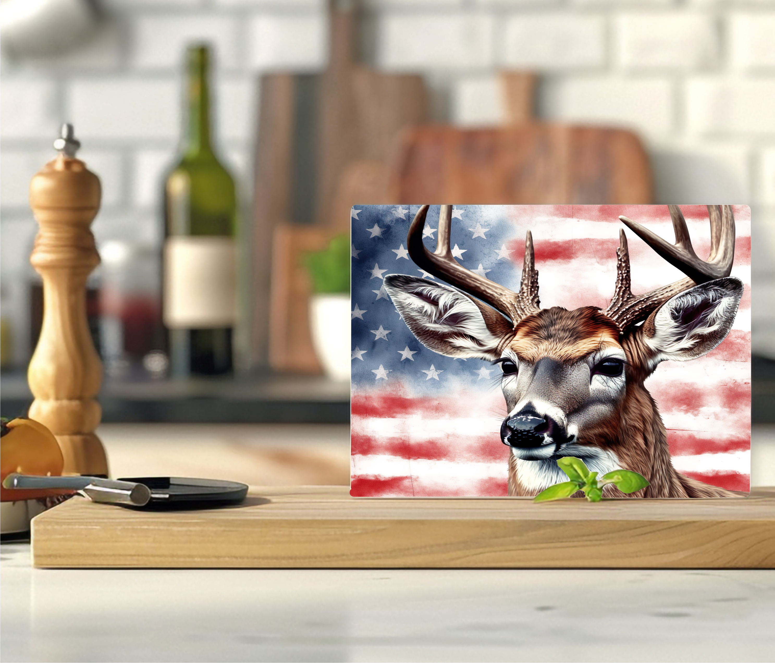 Patriotic Deer - Cutting Board - Sublimation Transfer