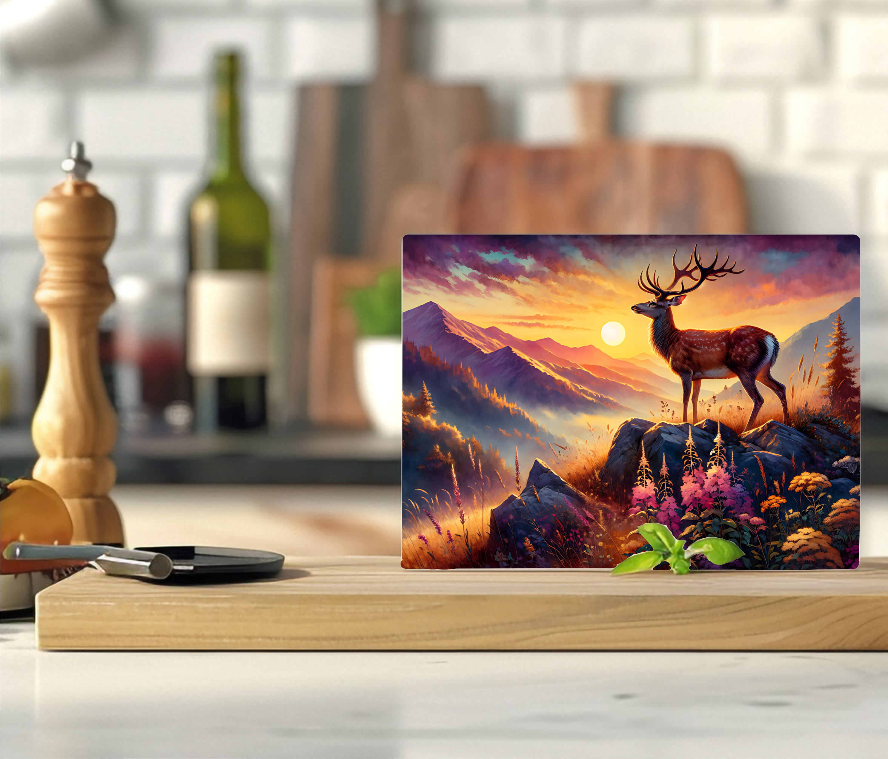 Deer Overlook Bluff - Cutting Board - Sublimation Transfer