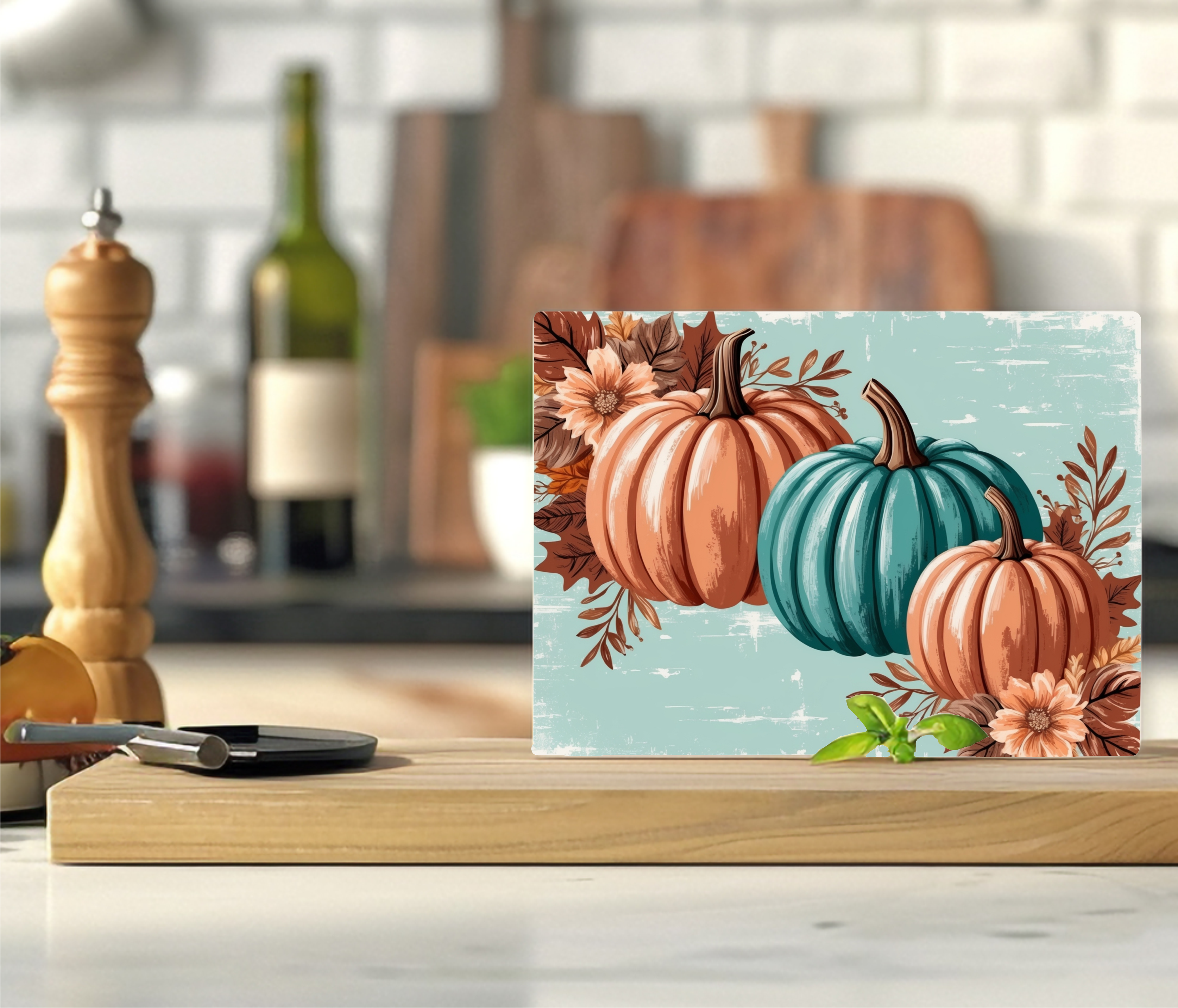 Autumn Pumpkins - Cutting Board - Sublimation Transfer